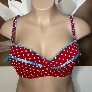 Pin-up Style Red Polka Dot Lane Bryant Bra